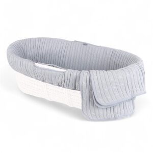 Tadpoles Moses Basket Bedding Cable Knit Set, Grey - (basket not included)